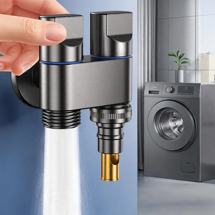 Washing machine faucet, model HX-A-1438, double outlet