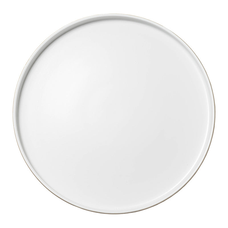 Porcelain dinnerware with gold rim, 25-piece