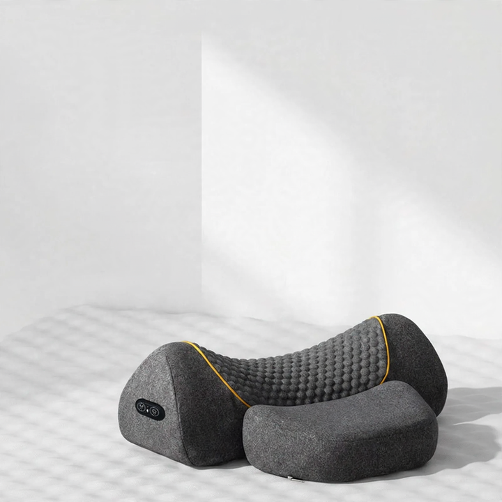 Neck support pillow made of memory foam with heating function
