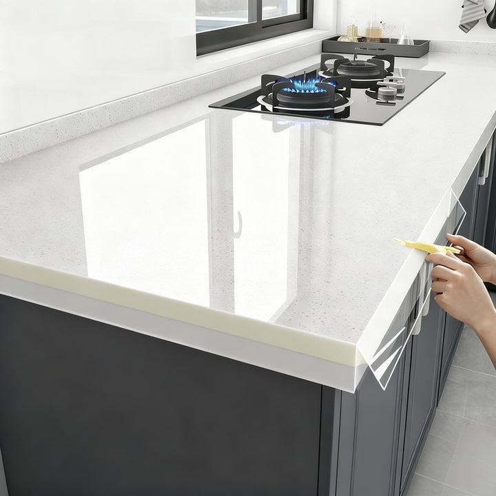 Kitchen countertop protective film, PET, oil and water resistant