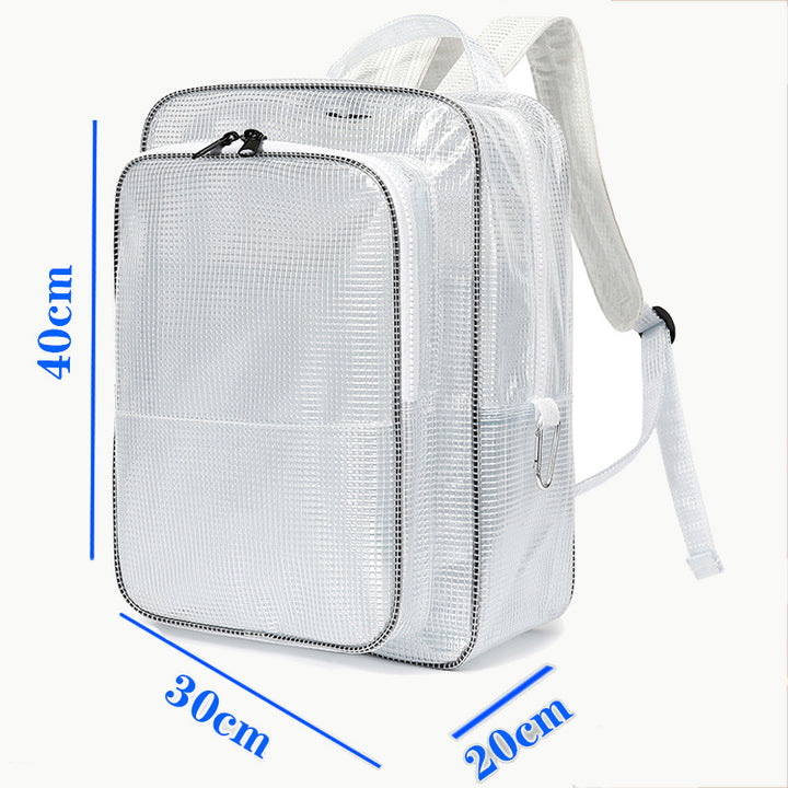 Antistatic PVC backpack, transparent