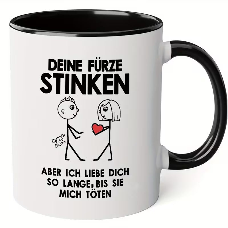Ceramic mug with design, 301–400 ml