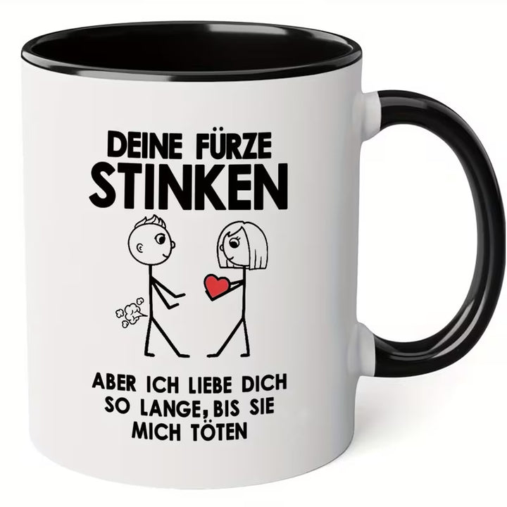 Ceramic mug with design, 301–400 ml