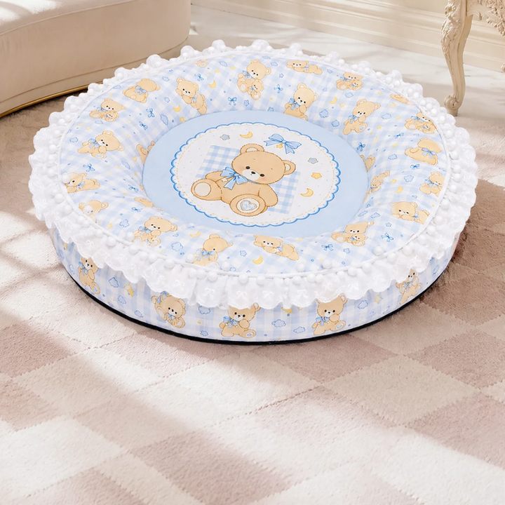 Pet lying mat, elliptical, washable, year-round