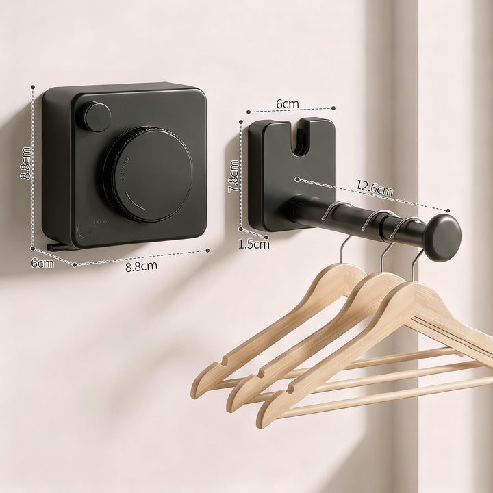 Telescopic clothesline made of steel rope