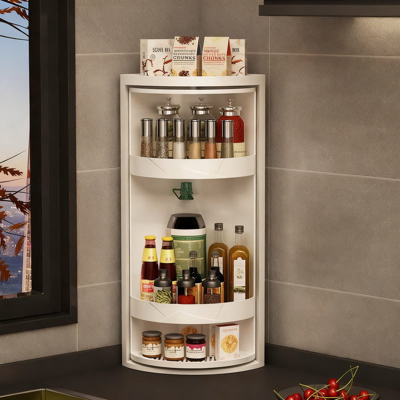 Rotatable spice rack made of plastic