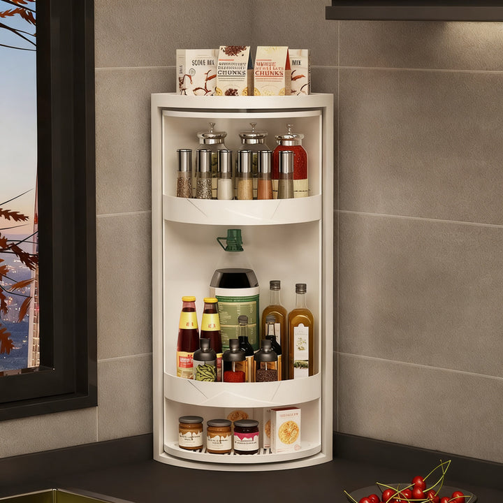 Rotatable spice rack made of plastic