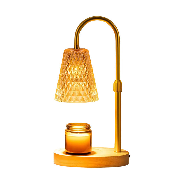Wood aroma wax melting lamp, conical, dimmable