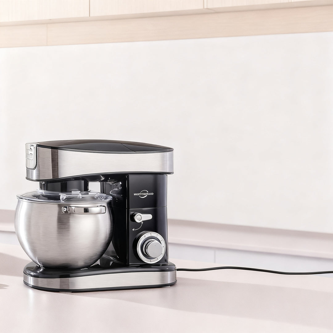 Kitchen machine 5 L, stainless steel, multiple plugs