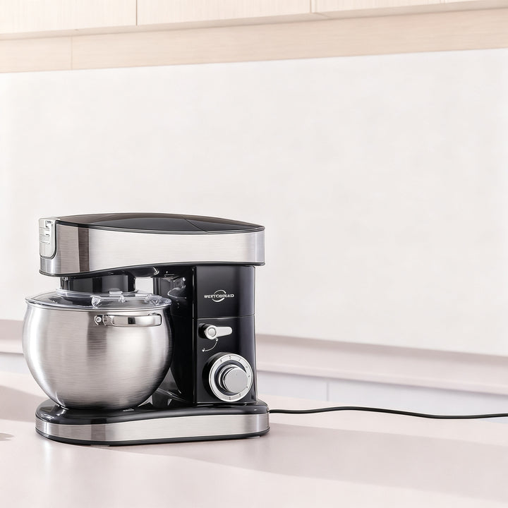Kitchen machine 5 L, stainless steel, multiple plugs