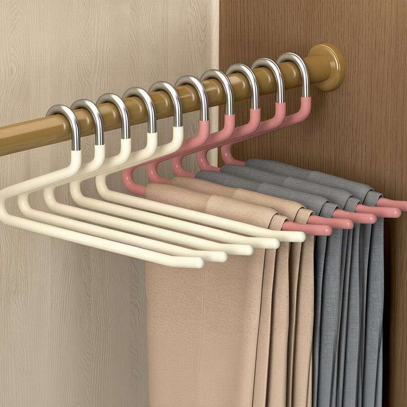 Stainless steel pant hangers, non-slip
