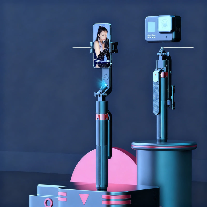 Selfie tripod with gimbal and face tracking
