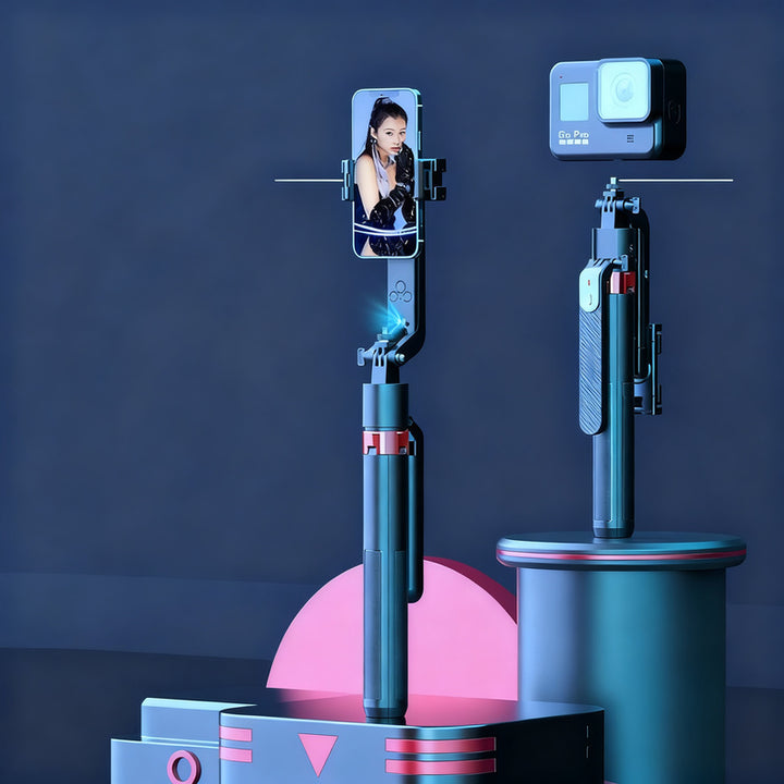 Selfie tripod with gimbal and face tracking