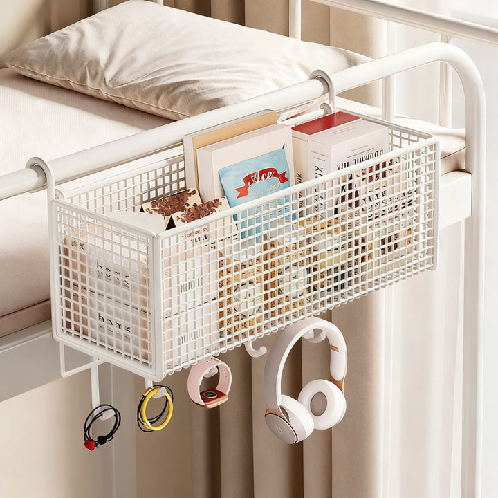 Bed shelf for hanging, steel mesh