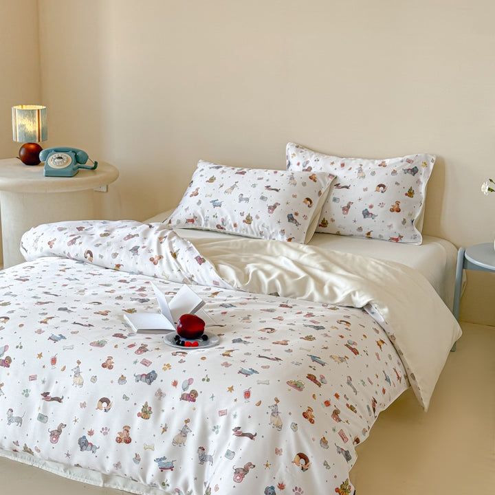 Lyocell bedding set, 4-piece, 3000–3500 g