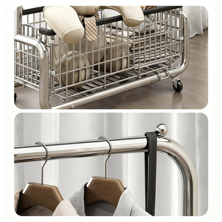 Mobile steel dress rack