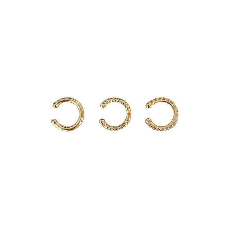 Copper ear clip, geometric design