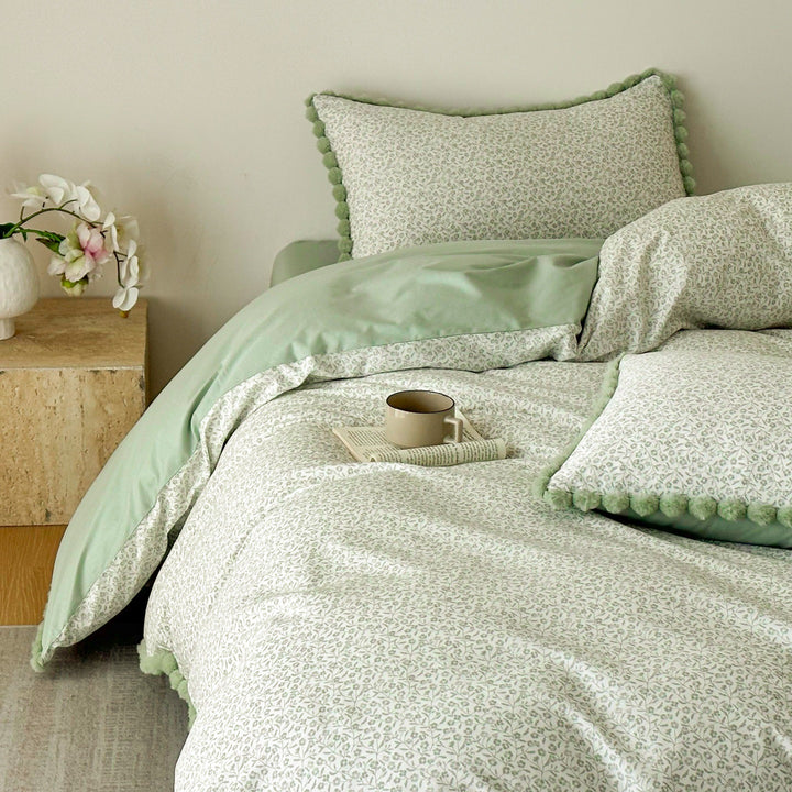 Cotton bedding set, mother-baby quality, floral pattern