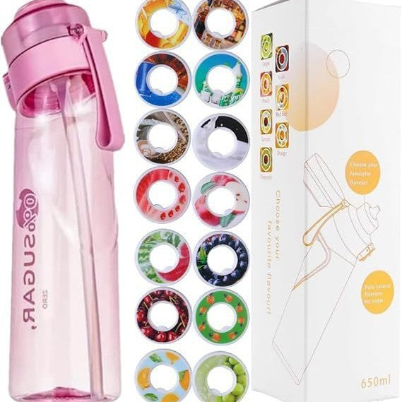 Sport drinking bottle 650ml with flavor rings made of Tritan