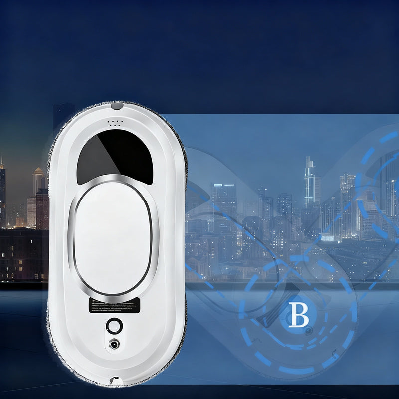 Automatic window cleaning robot with spray system