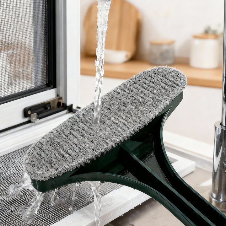 Fly screen cleaning brush, double-sided