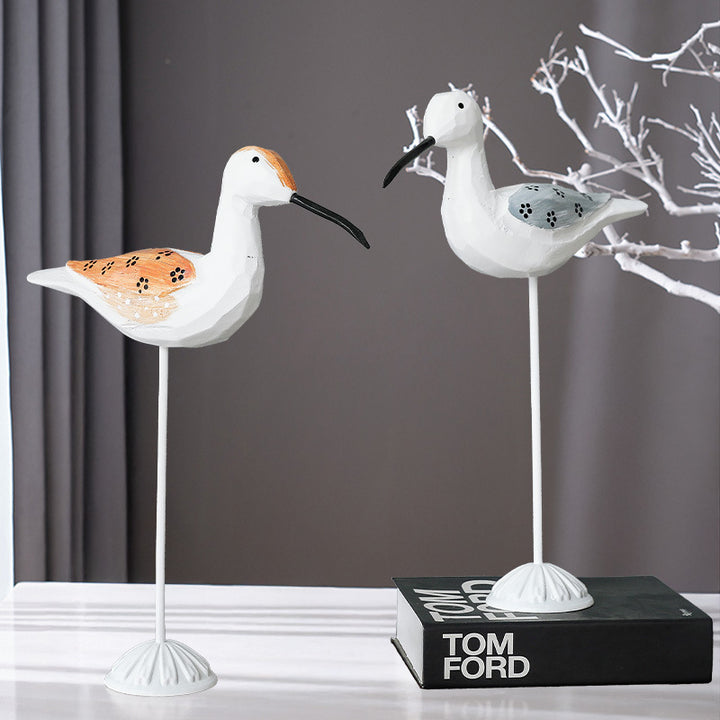 Wood bird figure in Mediterranean style