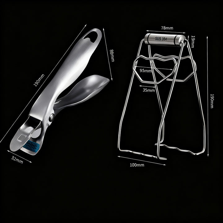 Stainless Steel Bowl Tongs with Heat Protection