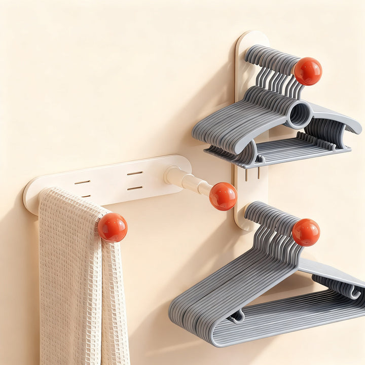 Plastic hanger organizer, wall mountable