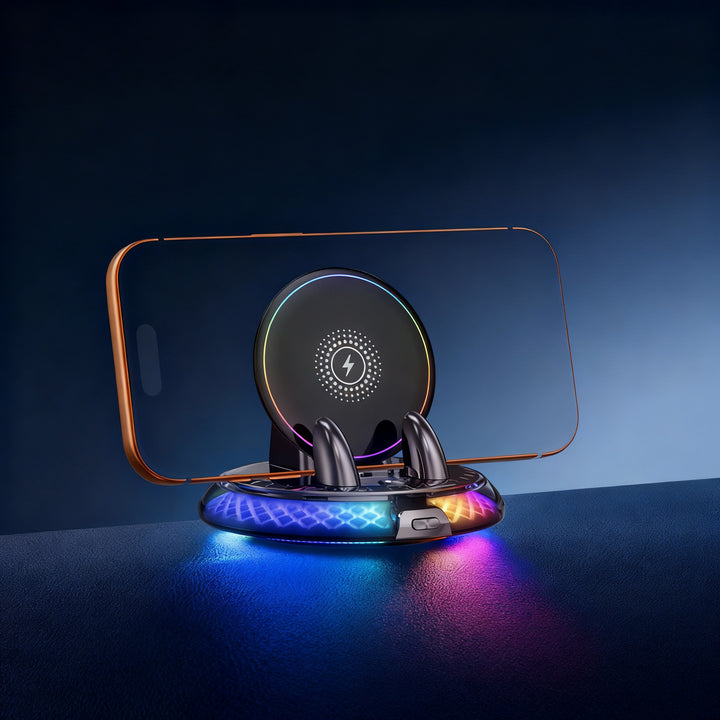 Car phone holder with wireless charging