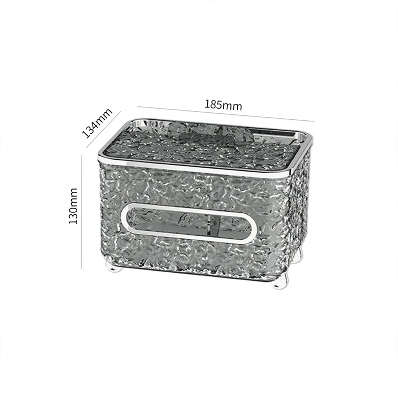 Plastic table tray for tissues and remote control
