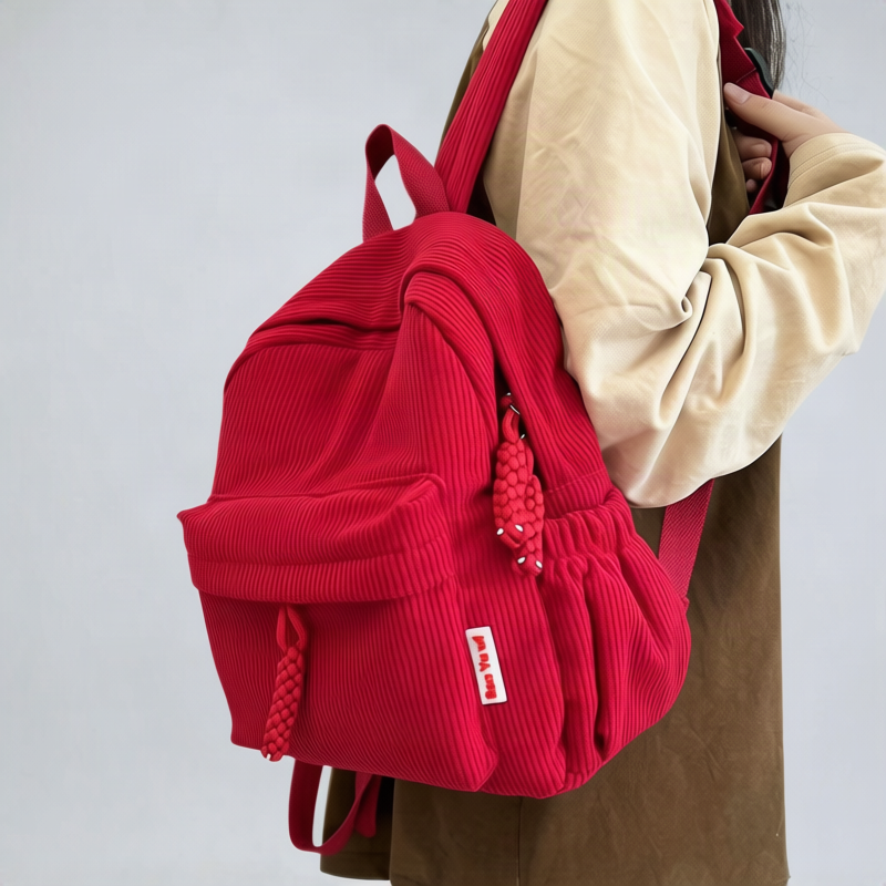 Women's backpack, cord, 20–35 L, for 13-inch laptop
