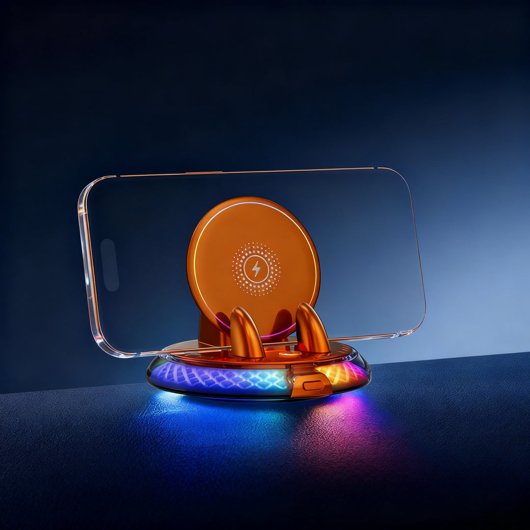 Car phone holder with wireless charging