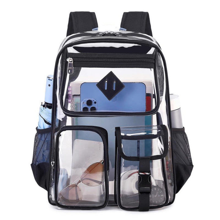 Nylon backpack, transparent, up to 15 inches, durable
