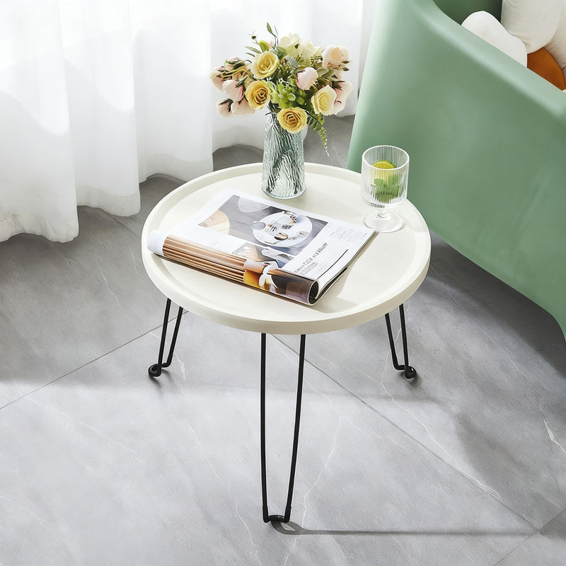 Folding side table, round, Ø 45.5 × 40 cm, Model H-262