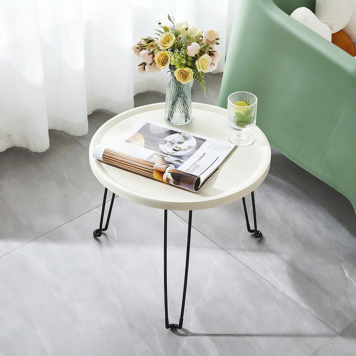 Folding side table, round, Ø 45.5 × 40 cm, Model H-262