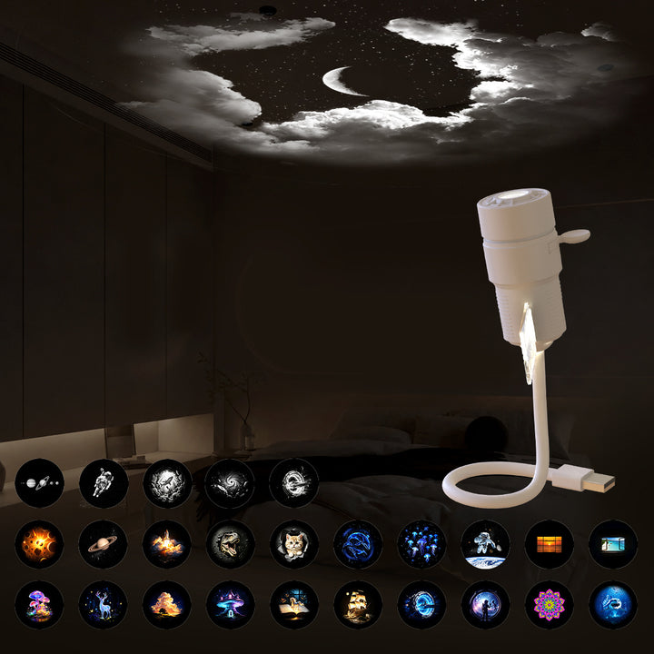 USB Starry Sky Projection Lamp for Car and Home