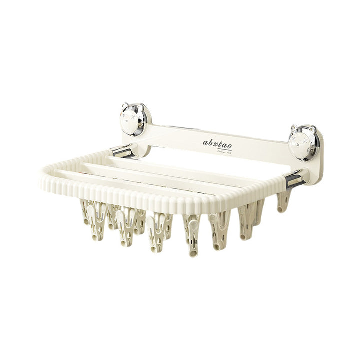 Wall-mounted drying rack, 27 clips
