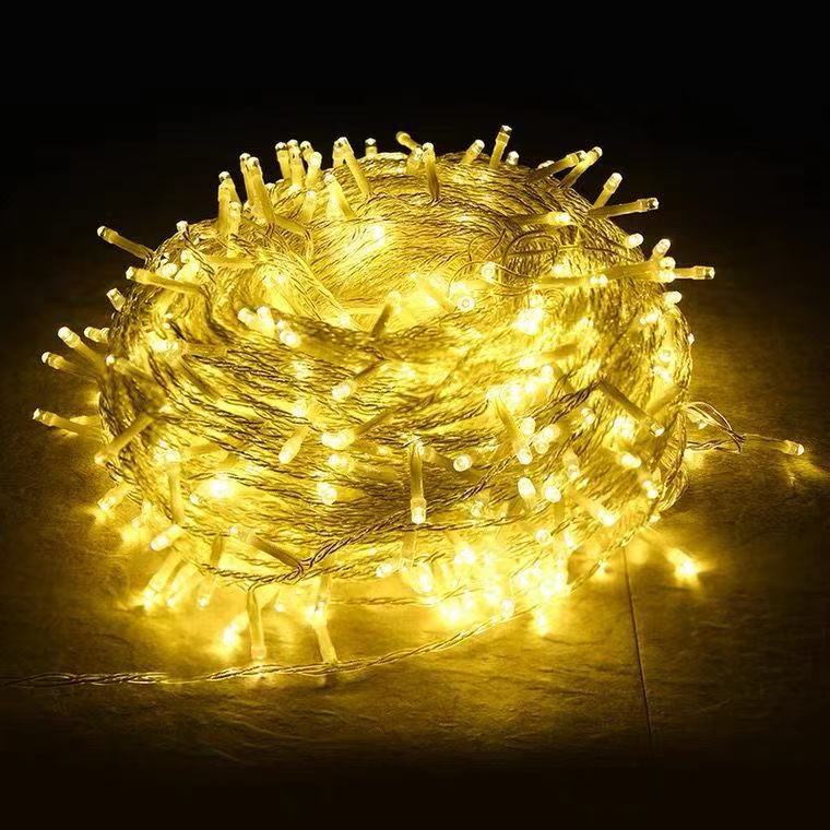 LED string lights with eight flashing effects, 10–50 m
