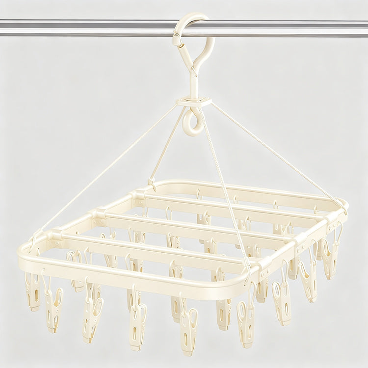 Aluminum clothes dryer with clips