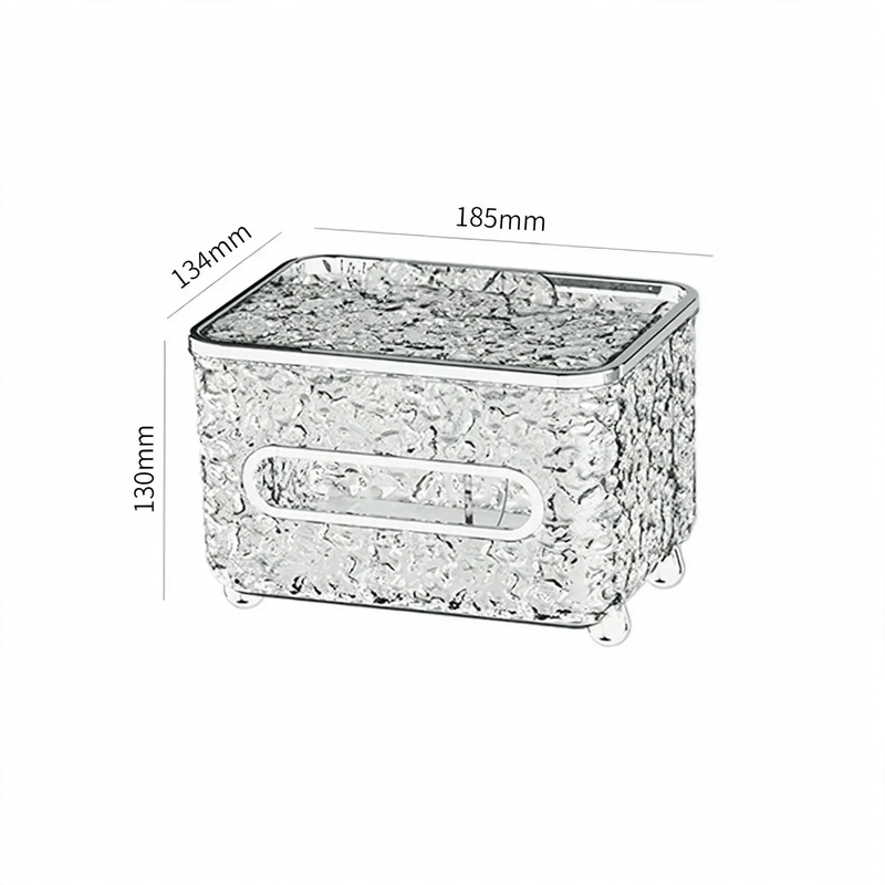 Plastic table tray for tissues and remote control