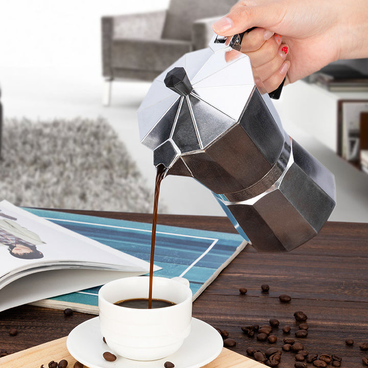 Stainless steel espresso maker