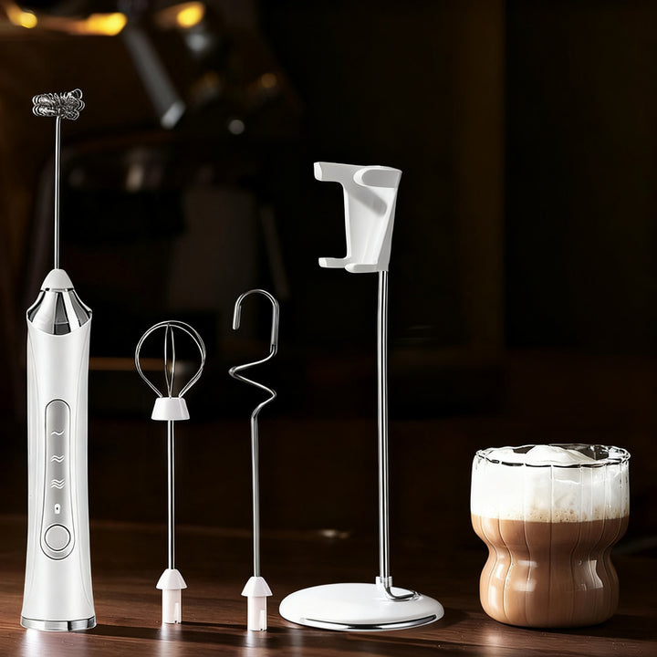 Electric milk frother, USB-C, multiple functions