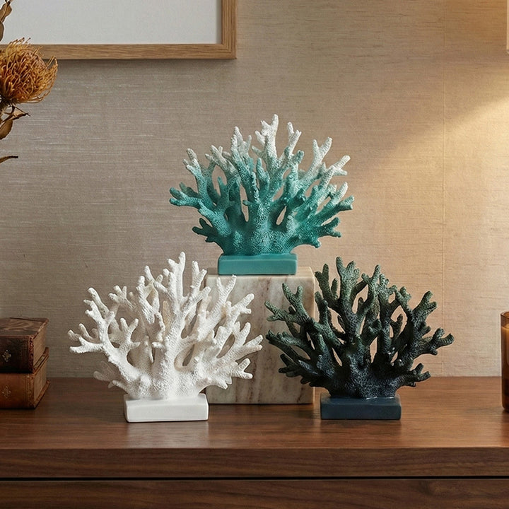 Resin coral figure in Nordic style