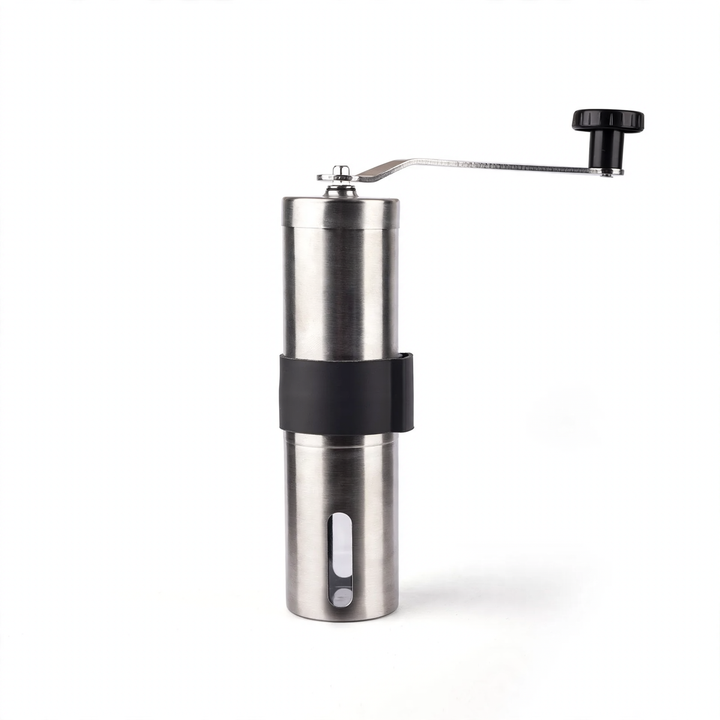Hand crank coffee grinder made of acrylic