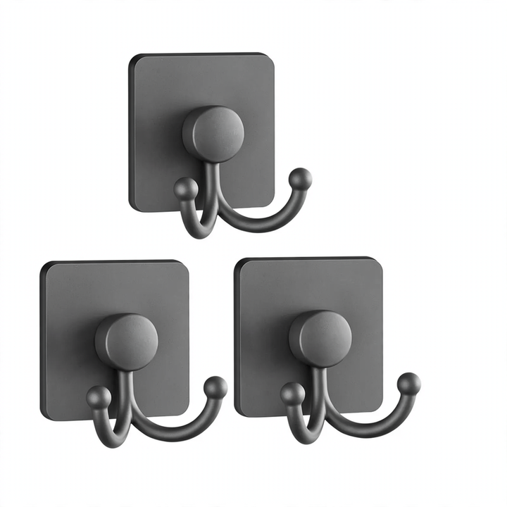 Stainless steel adhesive hooks, self-adhesive, no drilling