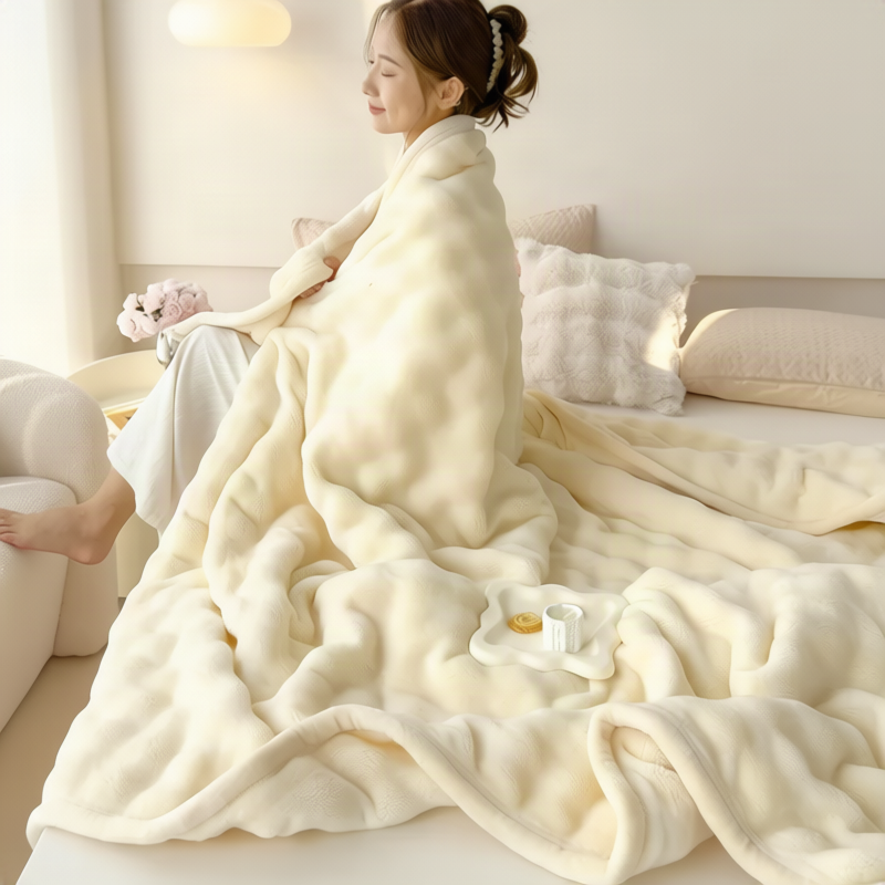 Lascaux wool blanket, double-layered, winter quality