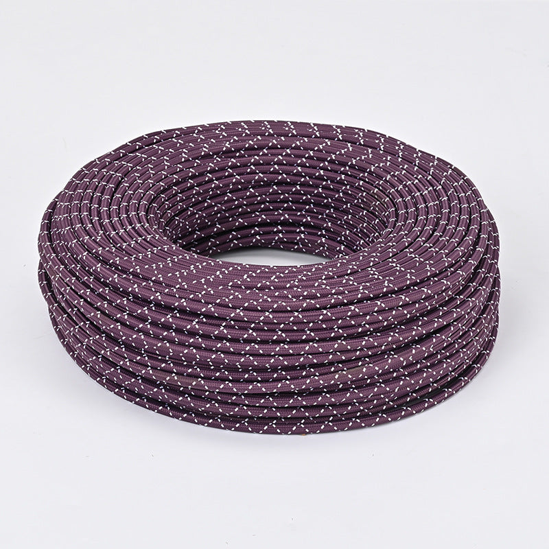 Textile-encased power cable 2×0.75 mm²