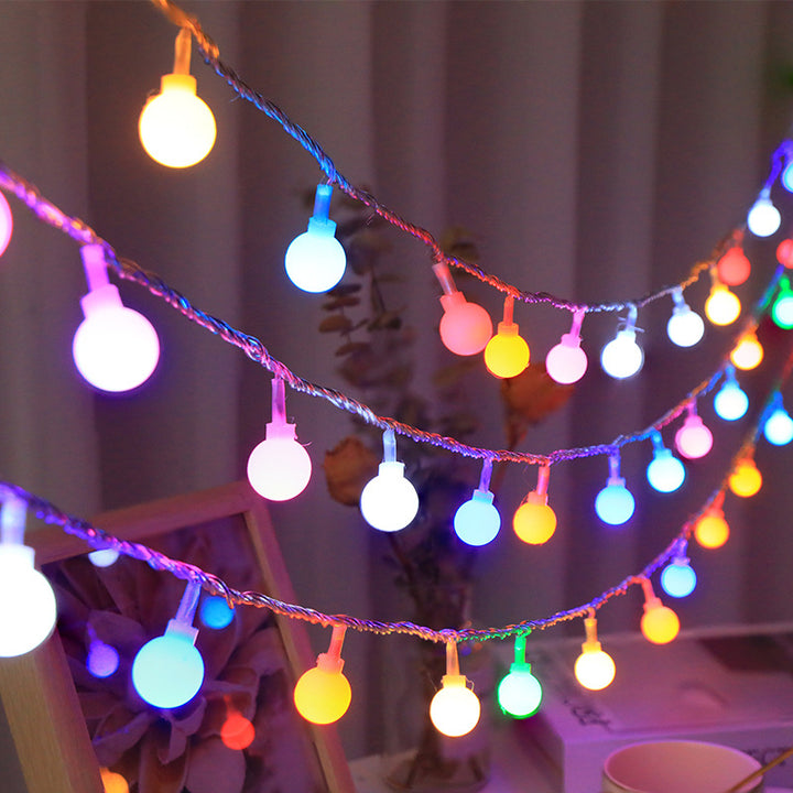 Solar string lights with stars and balls, 3.5 m