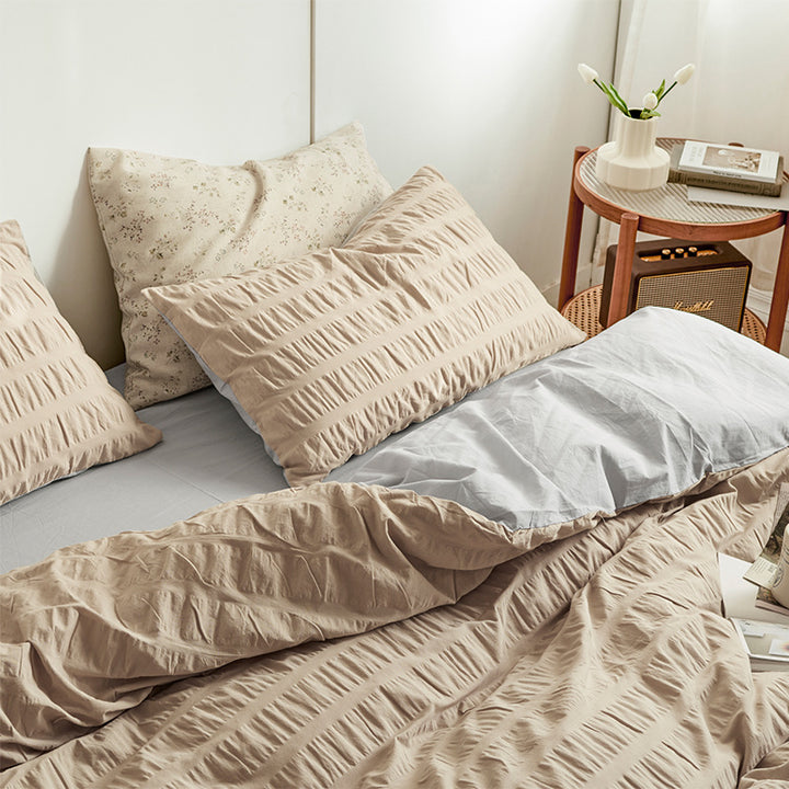Cotton bedding set, 4-piece, bubble pattern