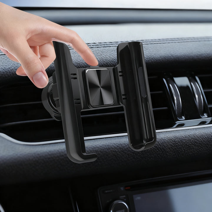 Car phone holder for the ventilation